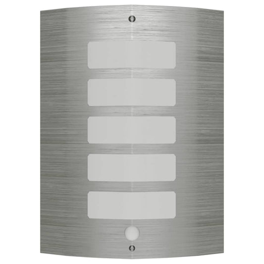 Stainless steel wall lamp with motion detector