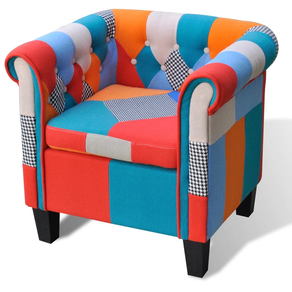 Sessel mit Patchwork-Design Stoff