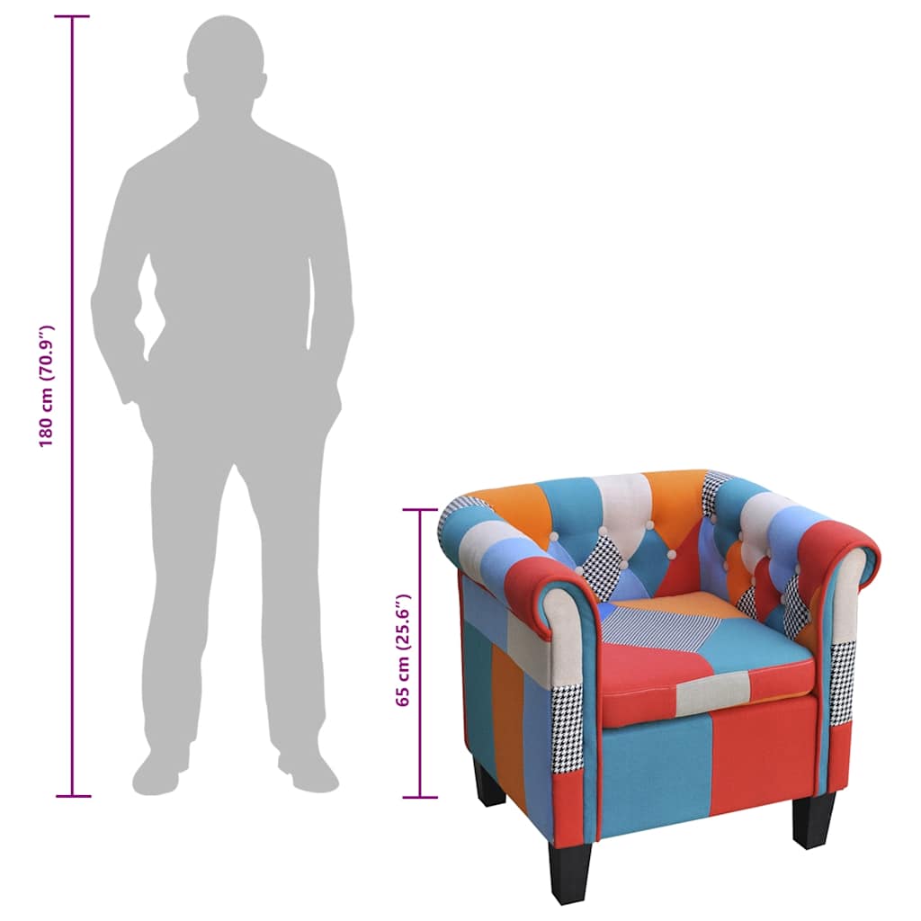 Sessel mit Patchwork-Design Stoff