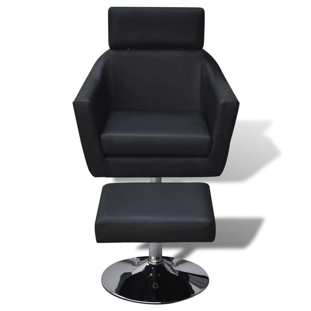 TV-Sessel Schwarz Kunstleder