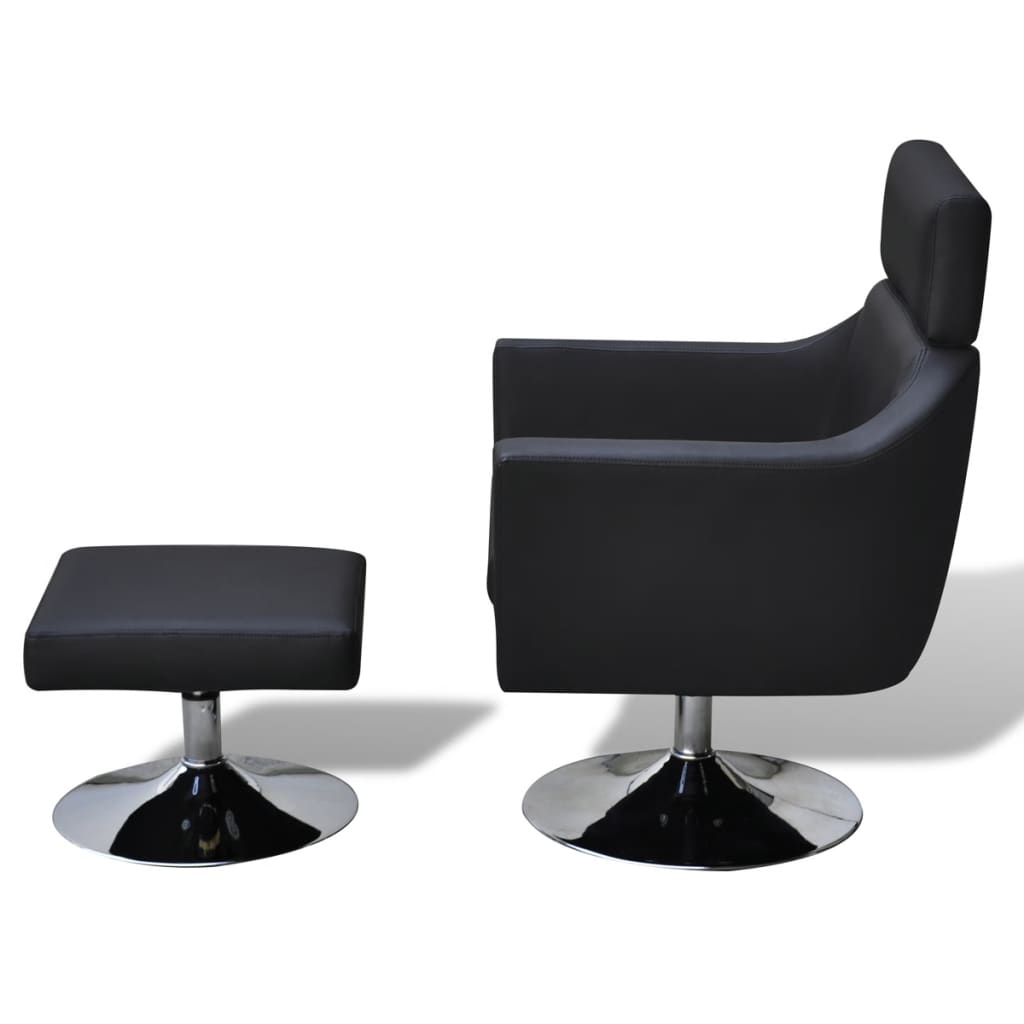 TV-Sessel Schwarz Kunstleder