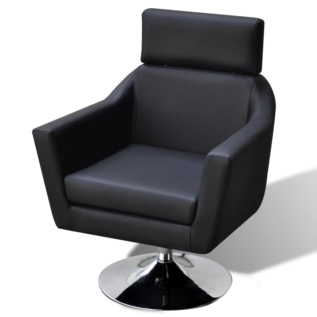 TV-Sessel Schwarz Kunstleder