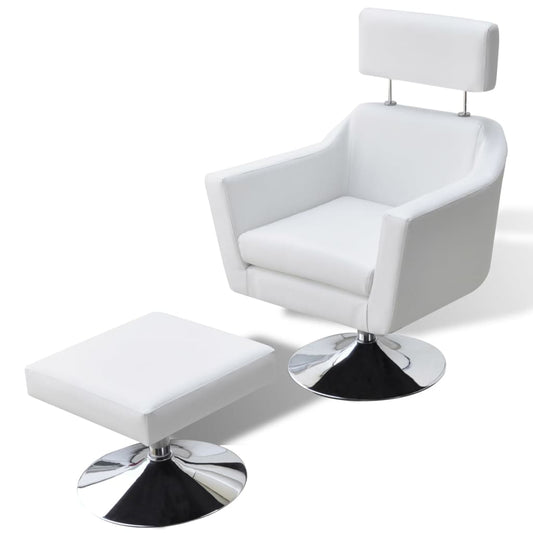 TV-Sessel Weiß Kunstleder