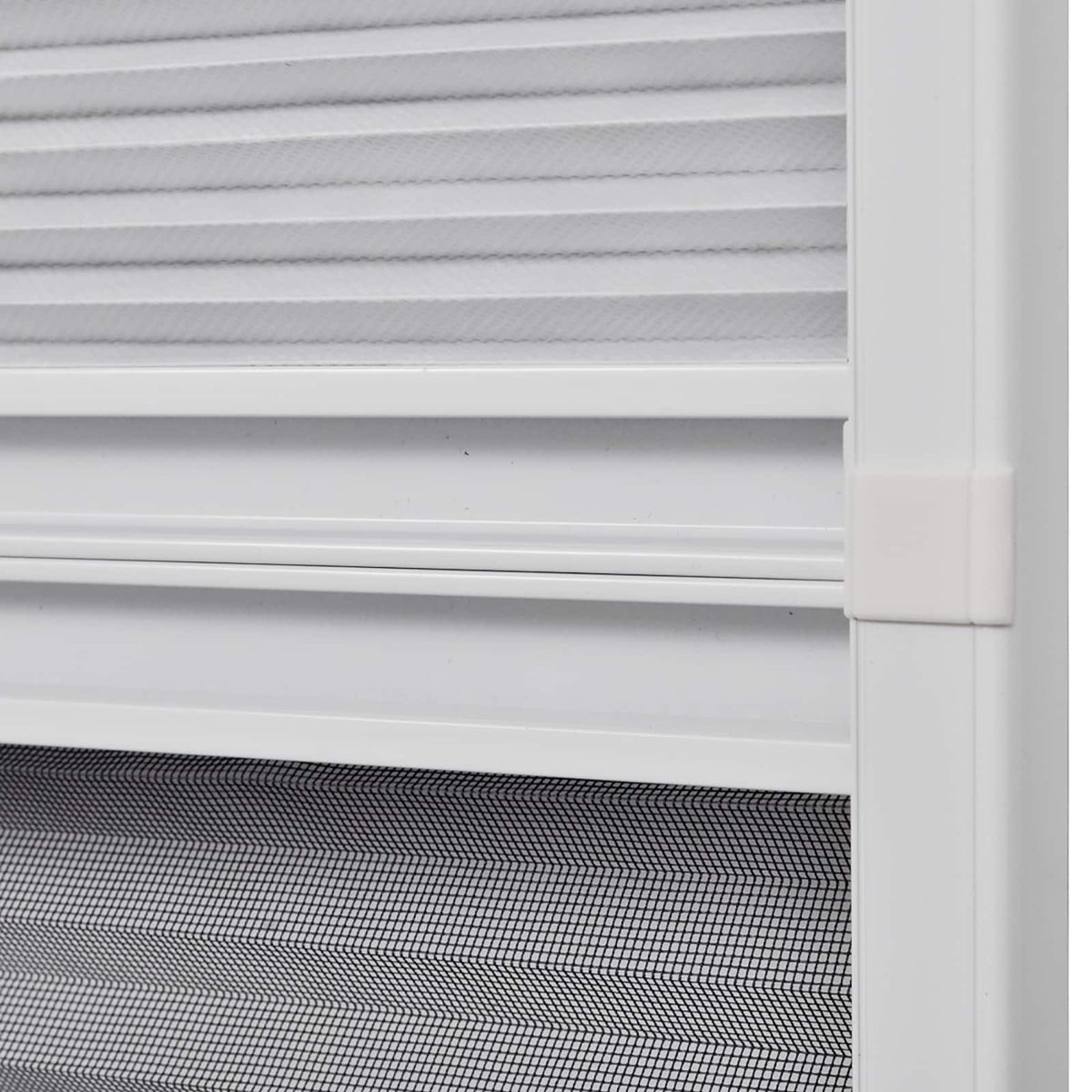 Plisse Insektenschutzfenster mit Jalousie Aluminium 160×80 cm