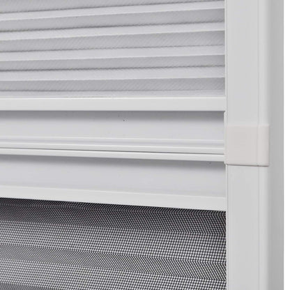 Plisse Insektenschutzfenster mit Jalousie Aluminium 160×80 cm