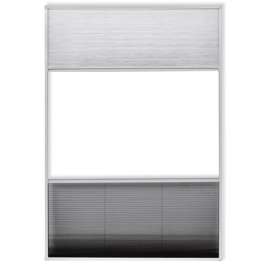 Plisse Insektenschutzfenster mit Jalousie Aluminium 160×80 cm
