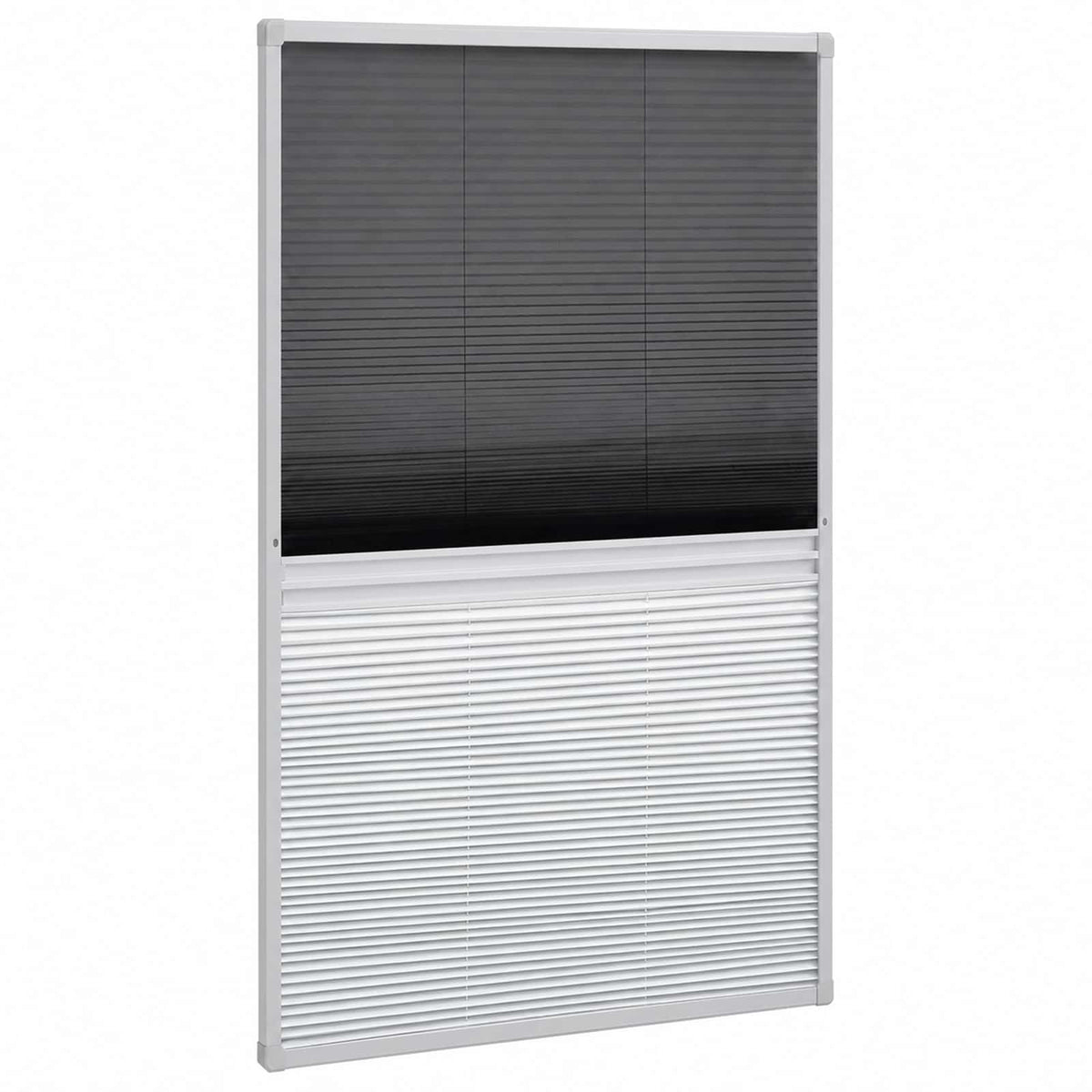 Plisse Insektenschutzfenster mit Jalousie Aluminium 160×80 cm