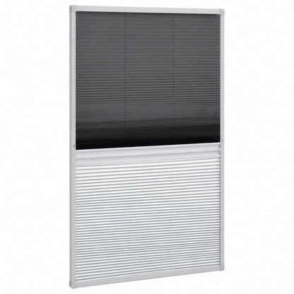 Plisse Insektenschutzfenster mit Jalousie Aluminium 160×80 cm