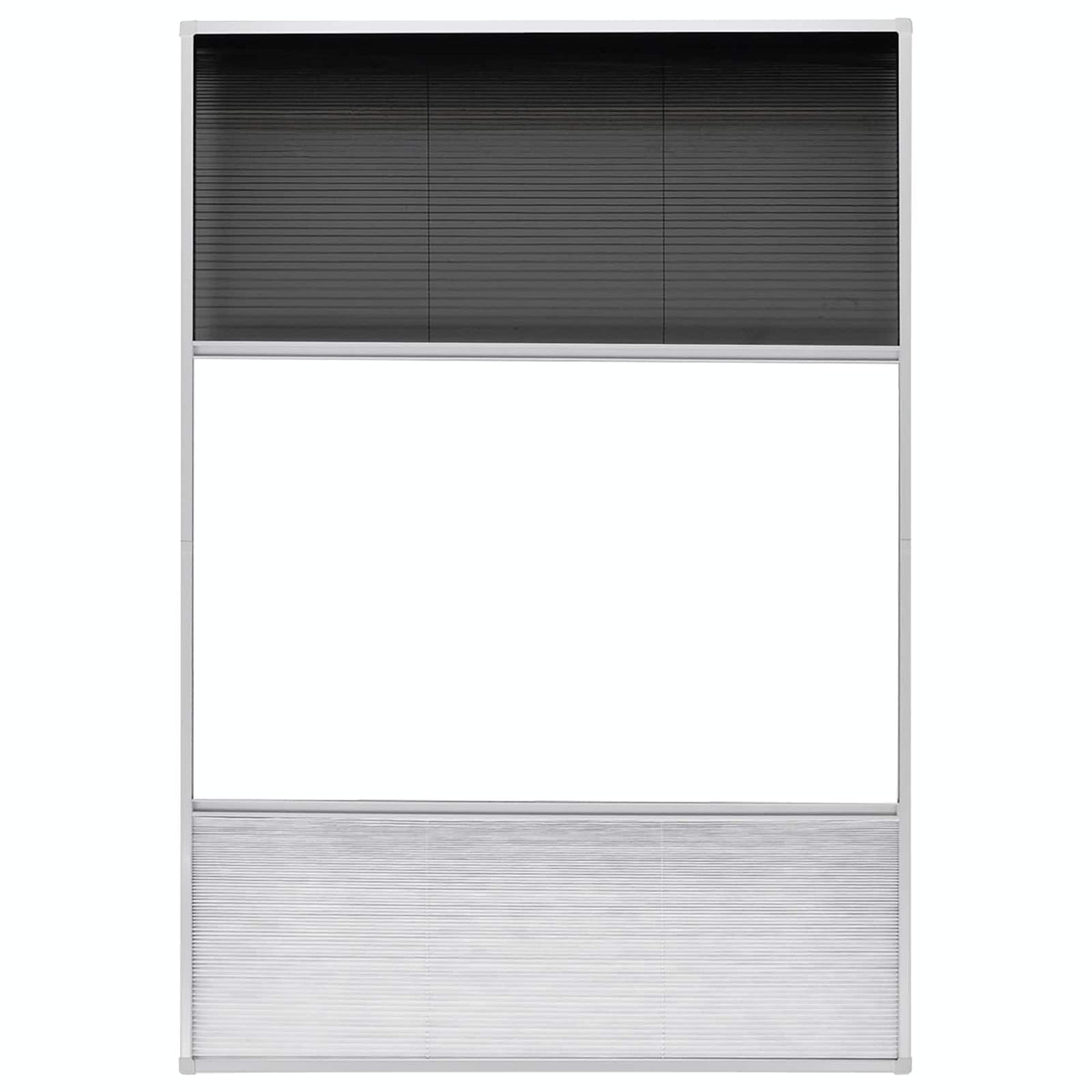 Plisse Insektenschutzfenster mit Jalousie Aluminium 160×80 cm