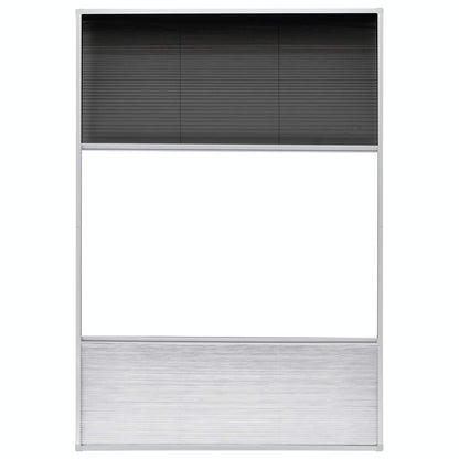 Plisse Insektenschutzfenster mit Jalousie Aluminium 160×80 cm