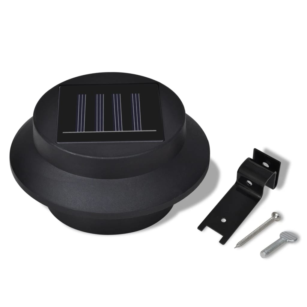 6x lampe d'extérieur set de lumière solaire lumière de clôture noir