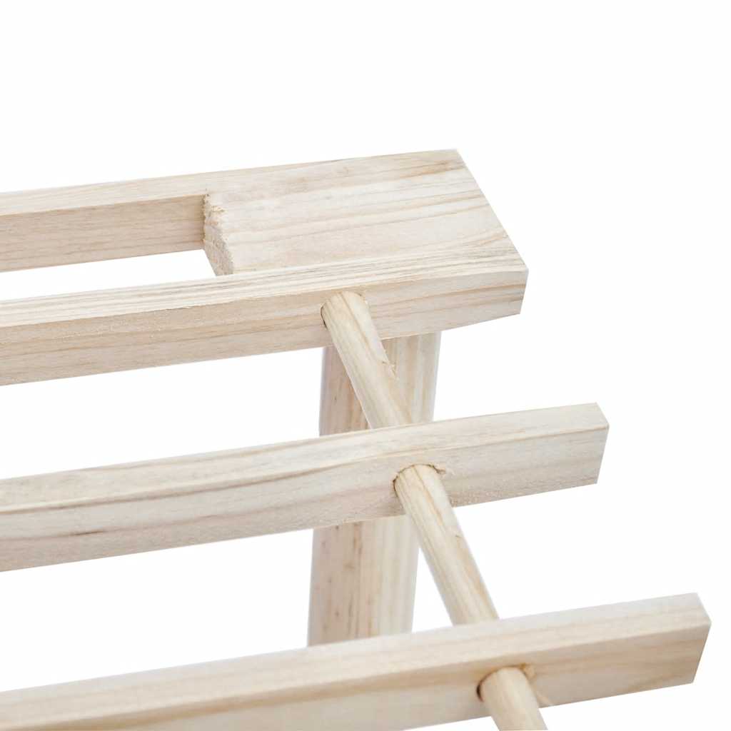Schuhregale mit 4 Böden 2 Stk. Massivholz Tanne