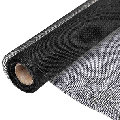 Fiberglas-Fliegengitter 100x500 cm Schwarz