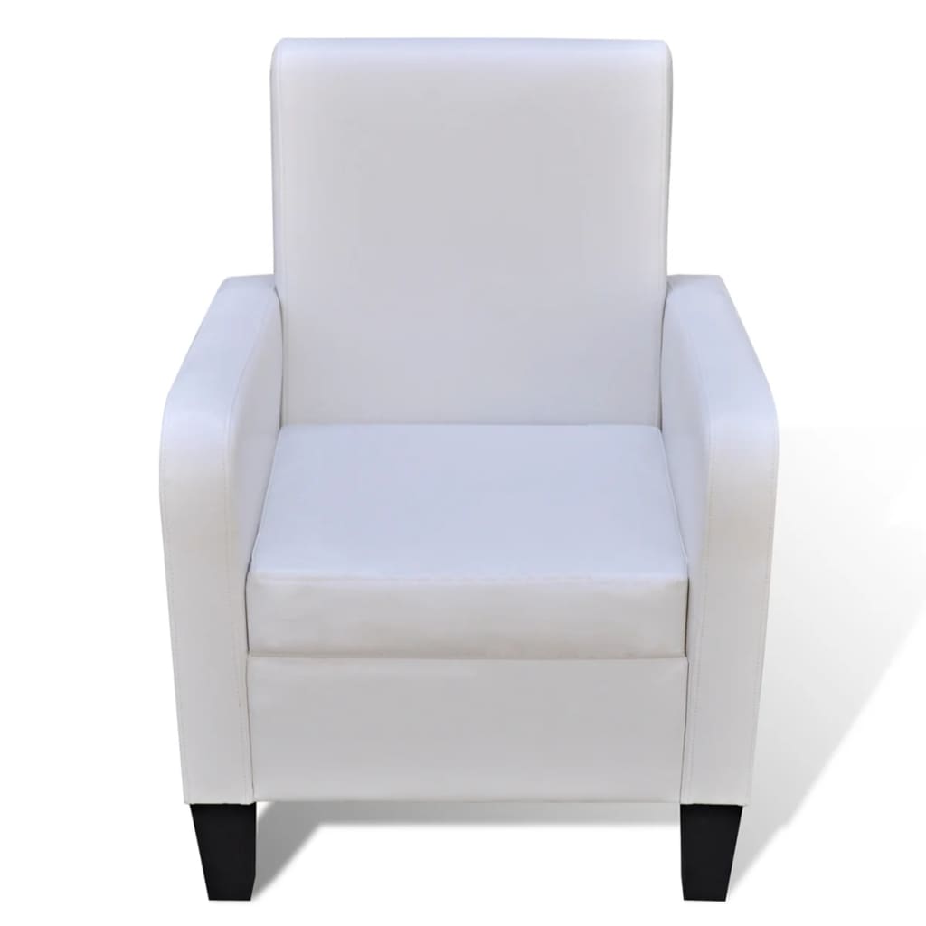 Sessel Weiß Kunstleder