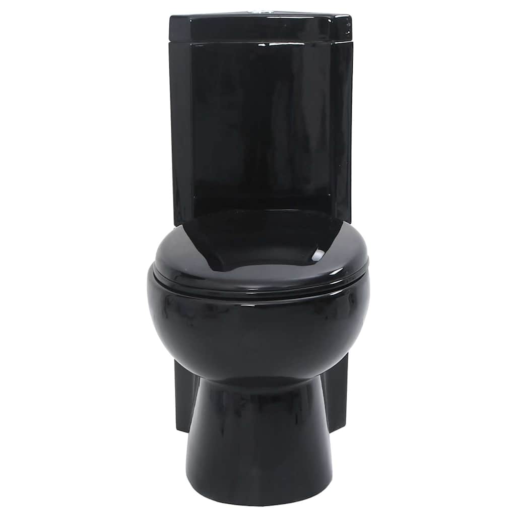 Toilette für Ecke Keramik Schwarz