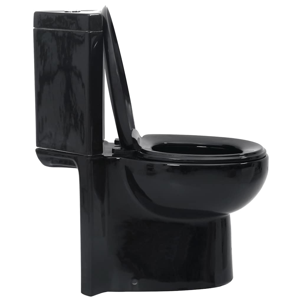 Toilette für Ecke Keramik Schwarz