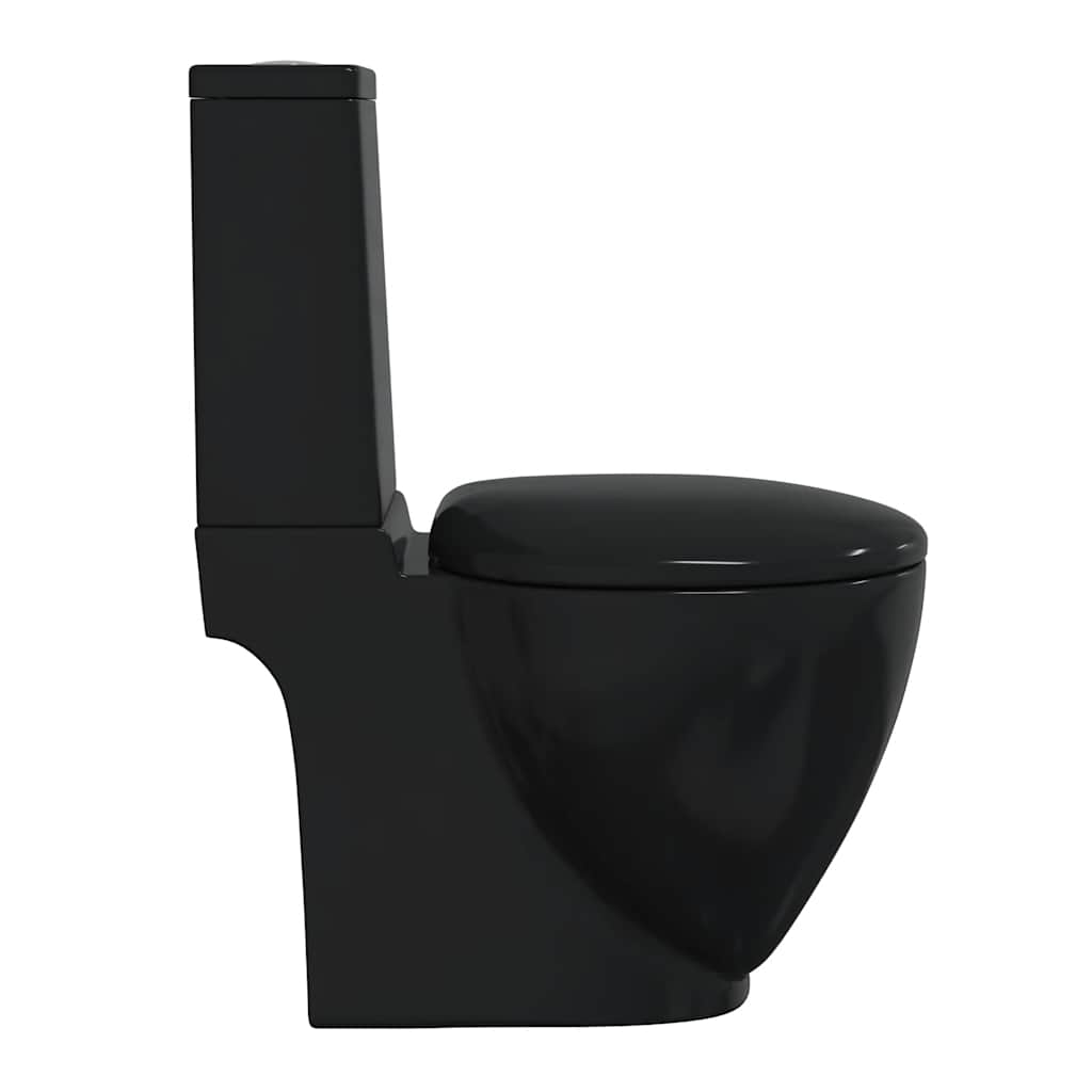 Toilette Rund Keramik Schwarz