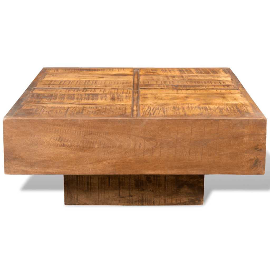 Couchtisch Braun Quadratisch Massivholz Mango