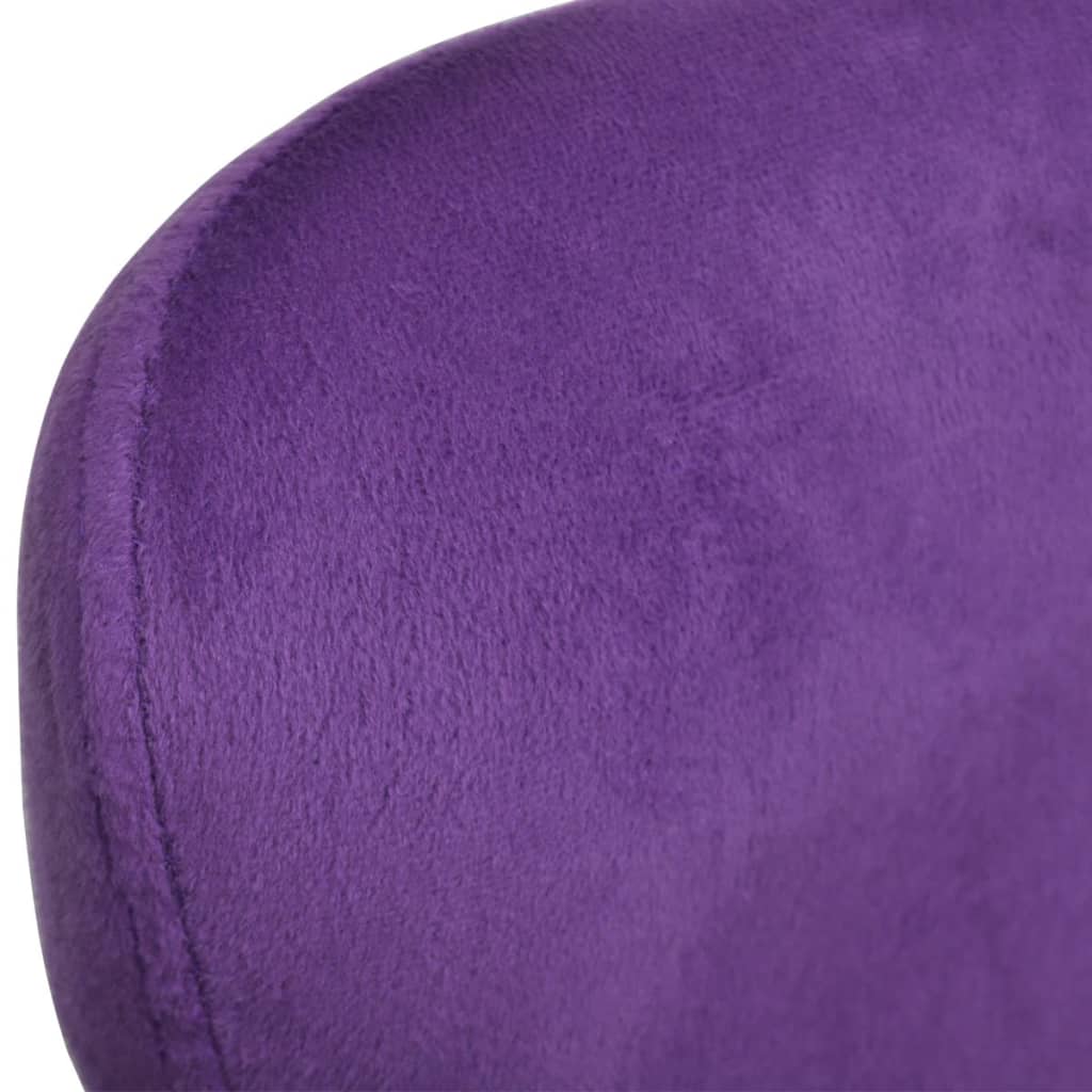 Drehsessel in Ei-Form mit Kissen Klein Lila Samt