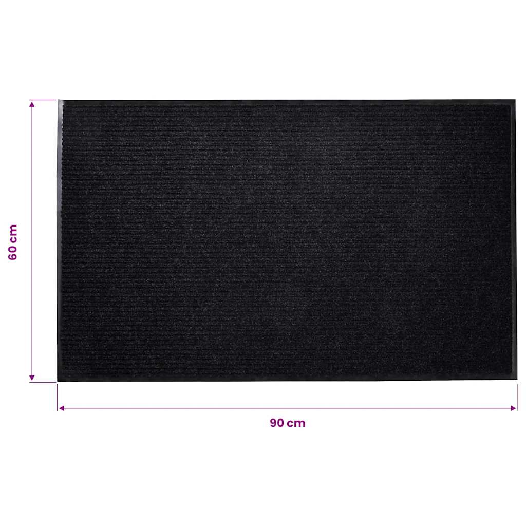 Türmatte Schwarz 90 x 60 cm PVC