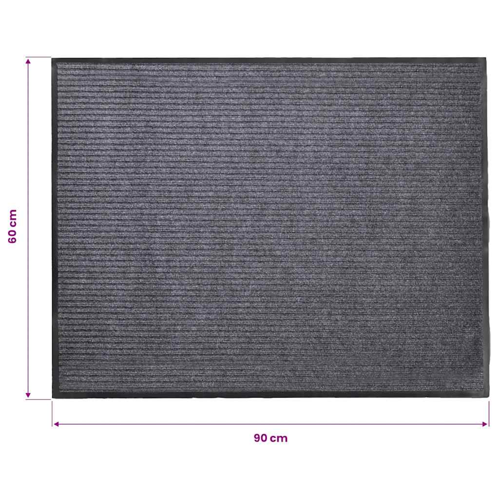 Türmatte Grau 90 x 60 cm PVC