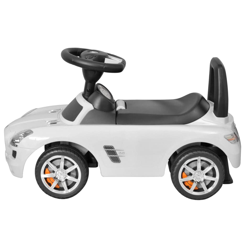 Voiture à pédales pour enfants blanche