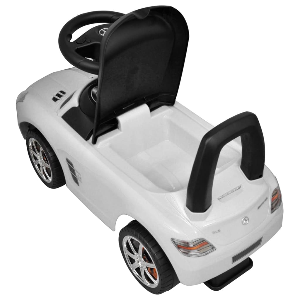 Voiture à pédales pour enfants blanche