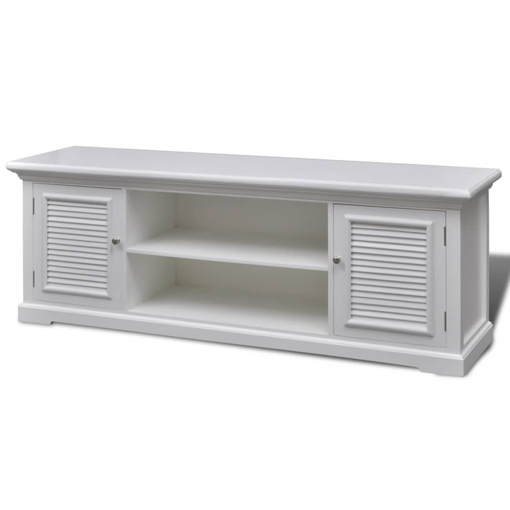 Meuble TV en bois blanc