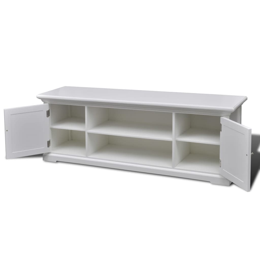 Meuble TV en bois blanc