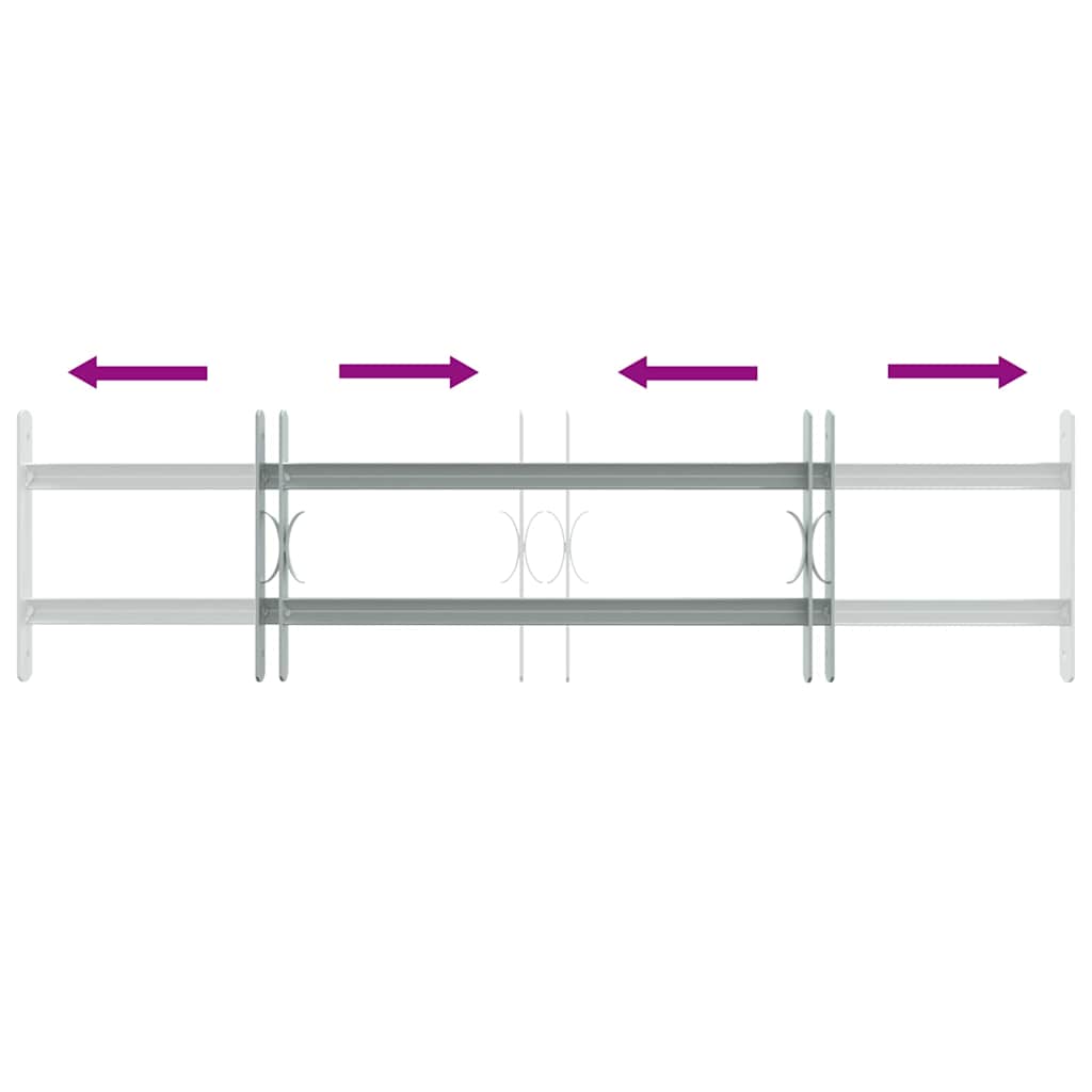Fenstergitter Verstellbar mit 2 Querstäben 700-1050 mm