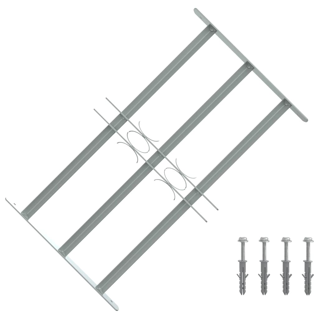 Fenstergitter Verstellbar mit 3 Querstäben 500-650 mm