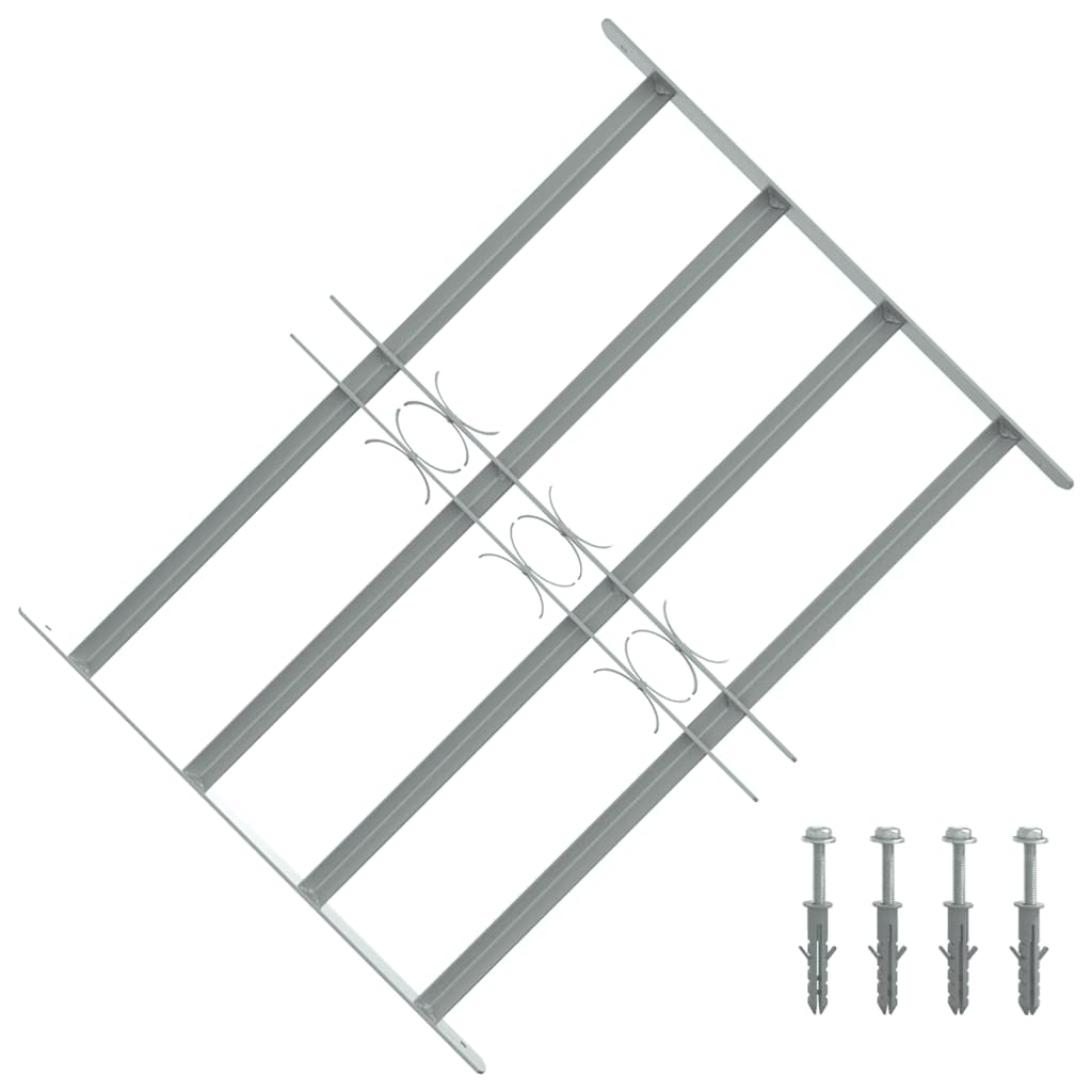 Fenstergitter Verstellbar mit 4 Querstäben 500-650 mm