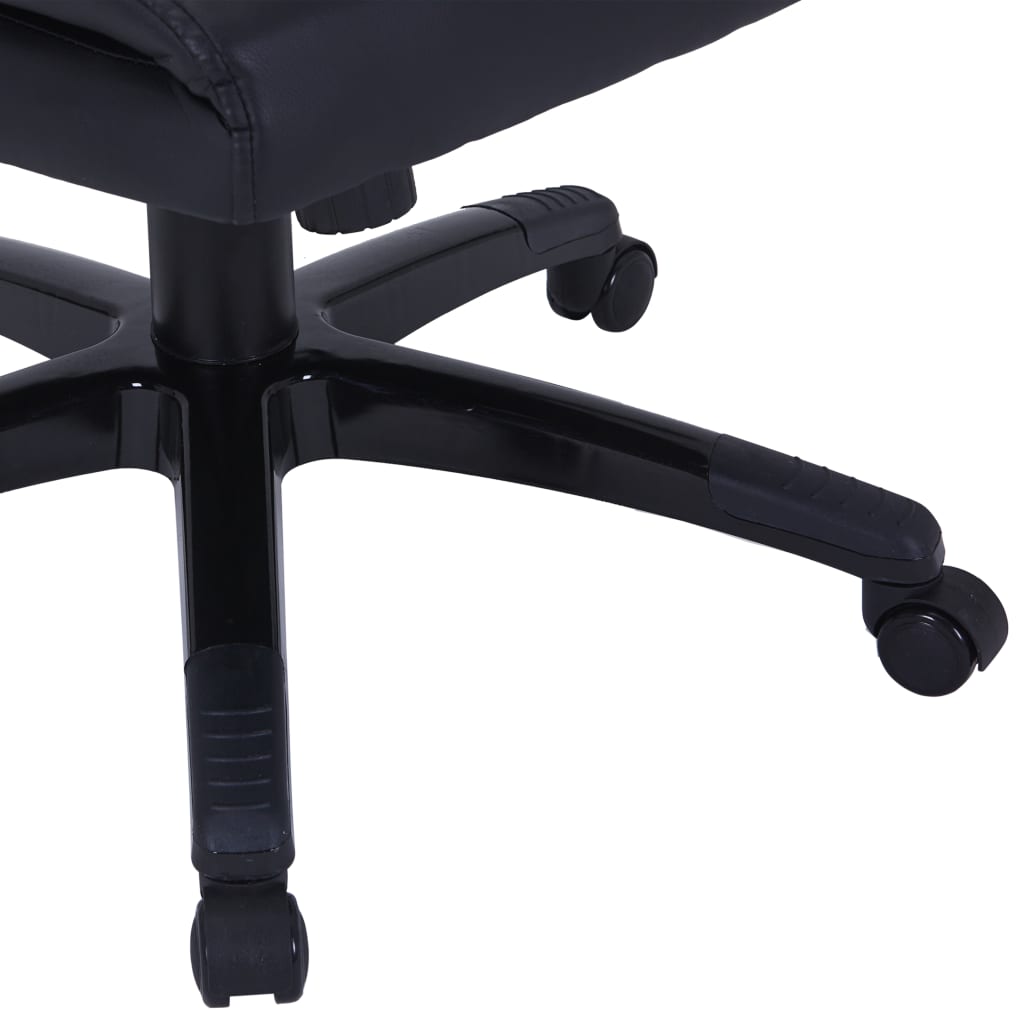 Bürostuhl Kunstleder Verstellbar und Drehbar Schwarz