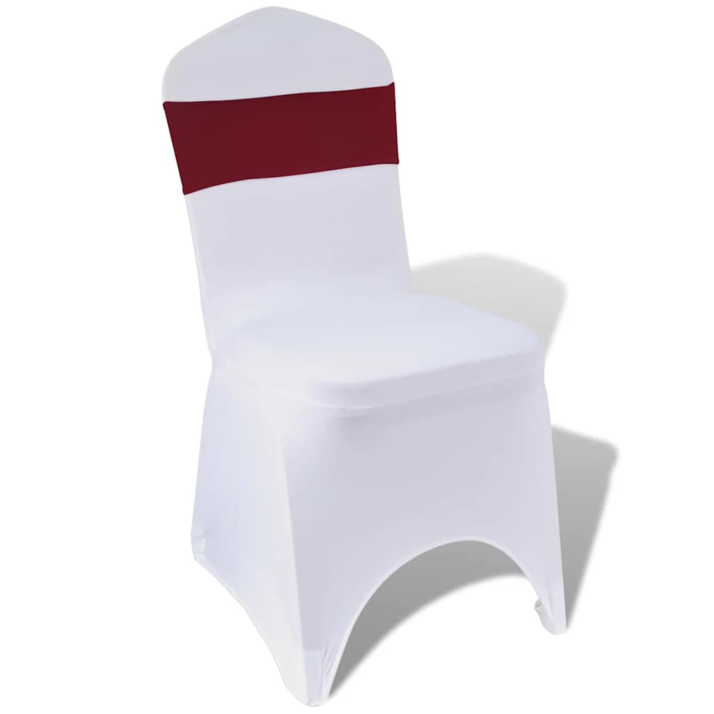 25-tlg. Stretch-Stuhlbänder mit Diamant-Schnalle Bordeaux