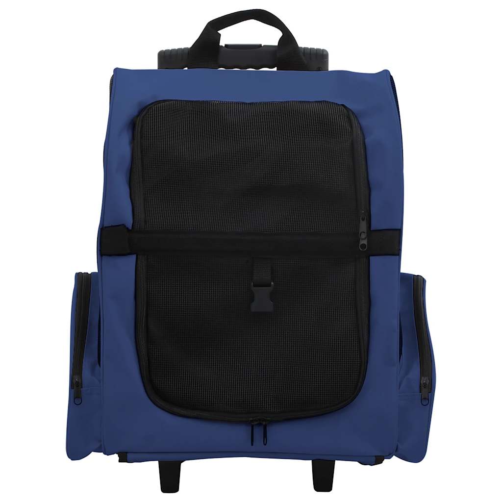 Trolley für Haustiere 3-in-1 Faltbar Blau