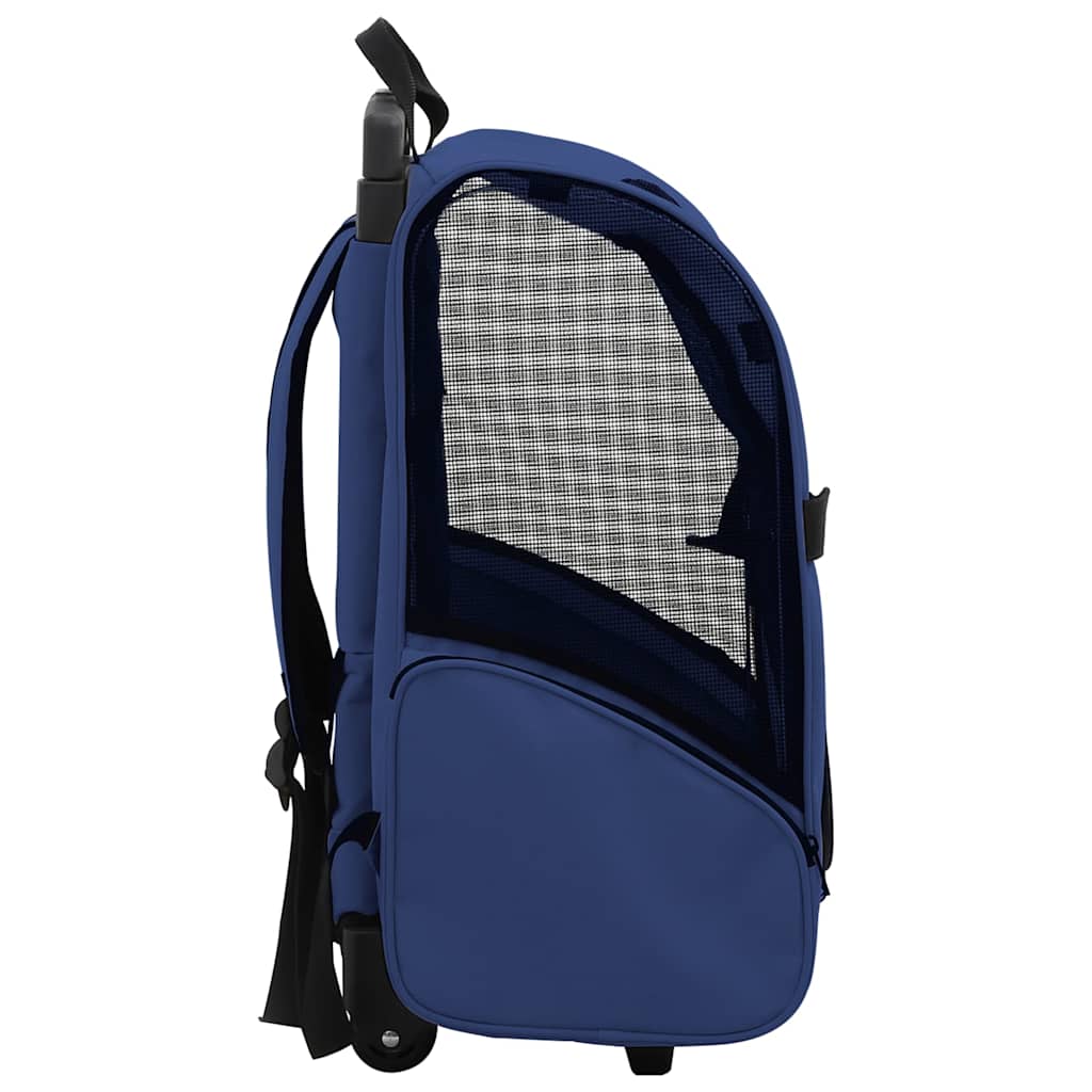 Trolley für Haustiere 3-in-1 Faltbar Blau
