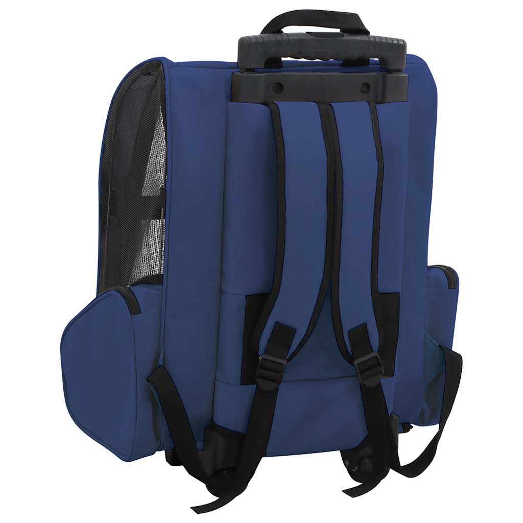 Trolley für Haustiere 3-in-1 Faltbar Blau