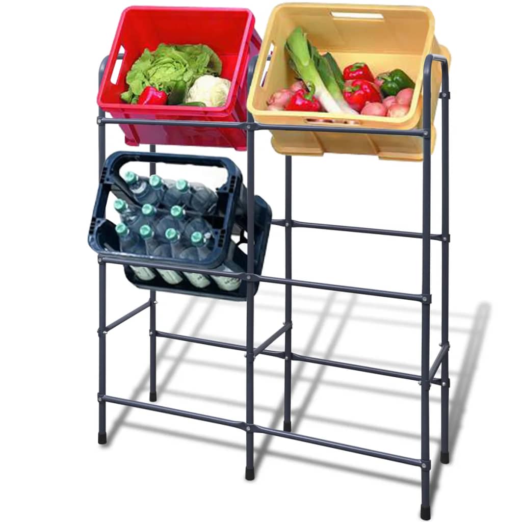 Étagère en acier pour 6 boîtes