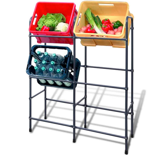 Étagère en acier pour 6 boîtes