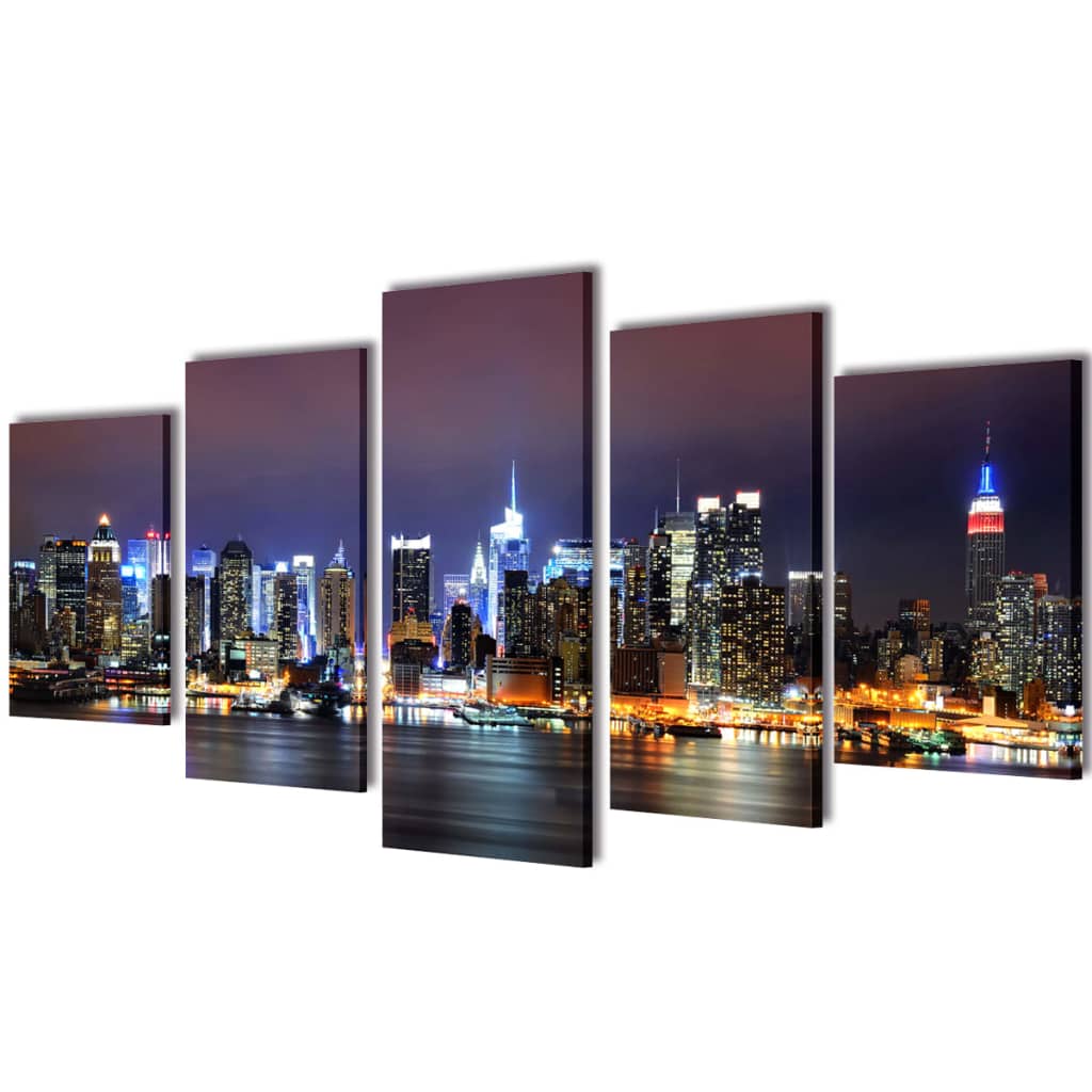 Bilder Dekoration Set New York in Farbe 200 x 100 cm