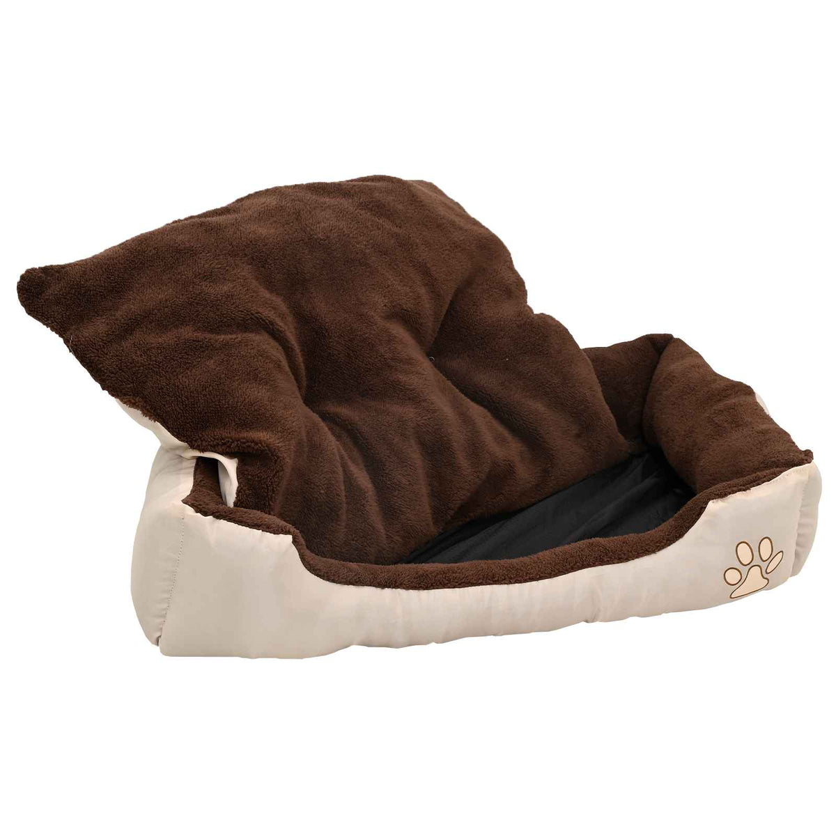 Warmes Hundebett mit Polsterkissen XL