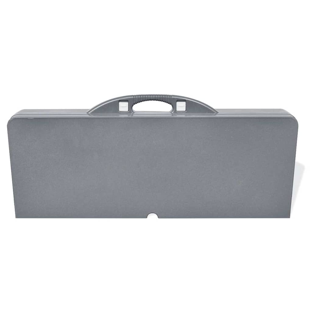 Campingtisch mit 4 Hockern Klappbar Aluminium Extra Leicht Grau