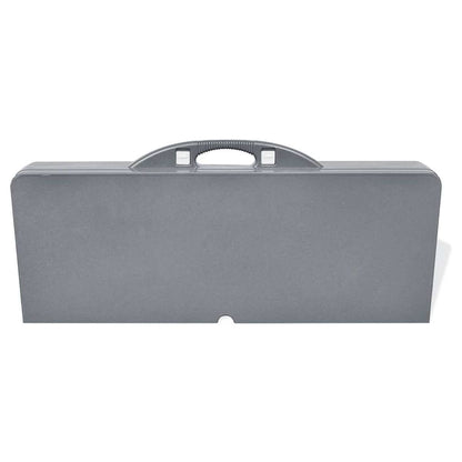 Campingtisch mit 4 Hockern Klappbar Aluminium Extra Leicht Grau