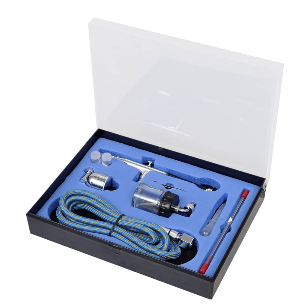 Airbrush-Set mit Glasbehälter 0,2 / 0,3 / 0,5 mm Düsen