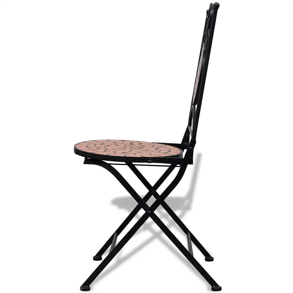Klappstühle, 2 Stück, Keramik, Terrakotta