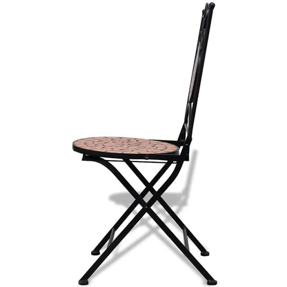 Klappstühle, 2 Stück, Keramik, Terrakotta