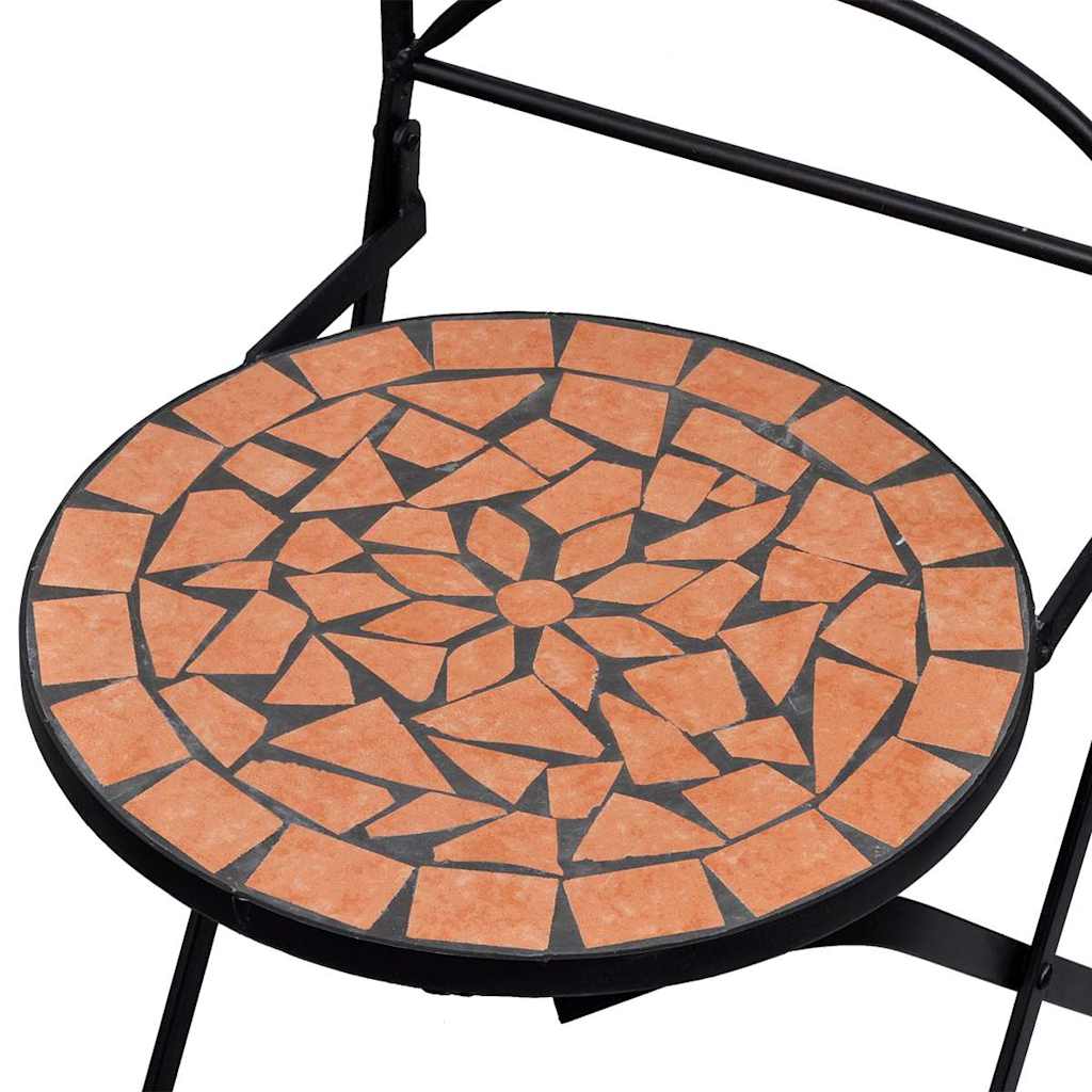 Klappstühle, 2 Stück, Keramik, Terrakotta