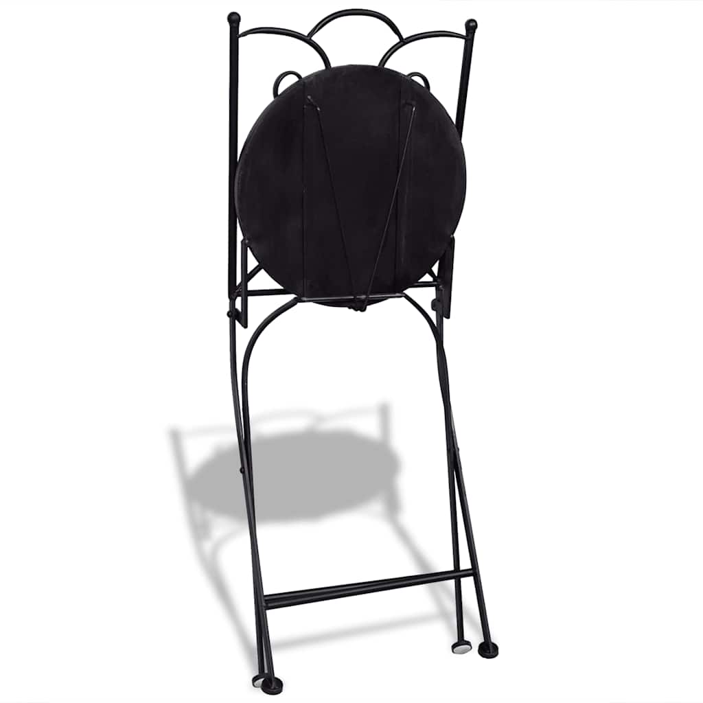 Klappstühle, 2 Stück, Keramik, Terrakotta und Weiß