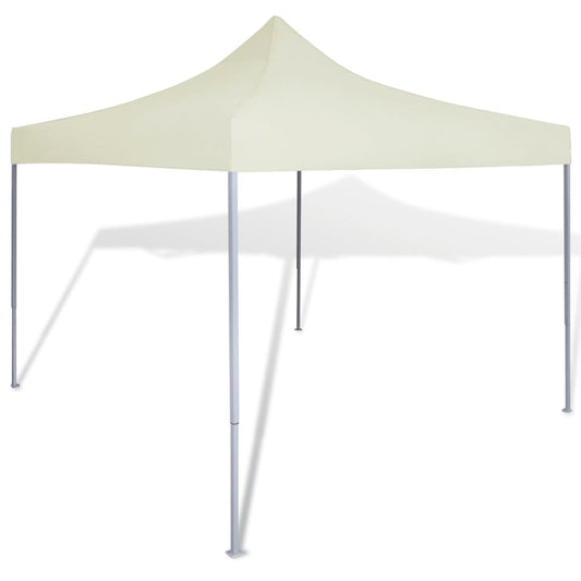 Auvent de tente de fête pliable 3 x 3 m blanc crème