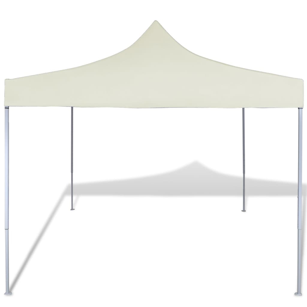 Auvent de tente de fête pliable 3 x 3 m blanc crème